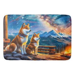 Shiba Inu Star Gazing Design van Rich AMeN Gill Badmat