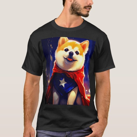 Shiba Inu Star T-shirt (Voorkant)