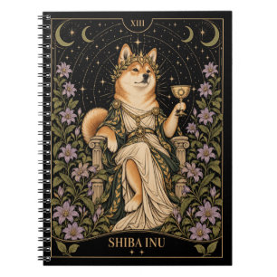 Shiba Inu, Starlit Tarot Kunst Notitieboek