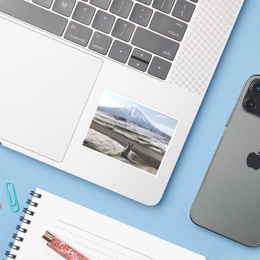 Shiba Inu Sticker (Laptop met iPhone)