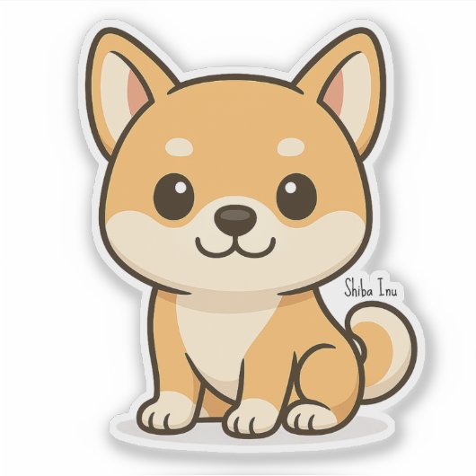Shiba Inu Sticker (Voorkant)