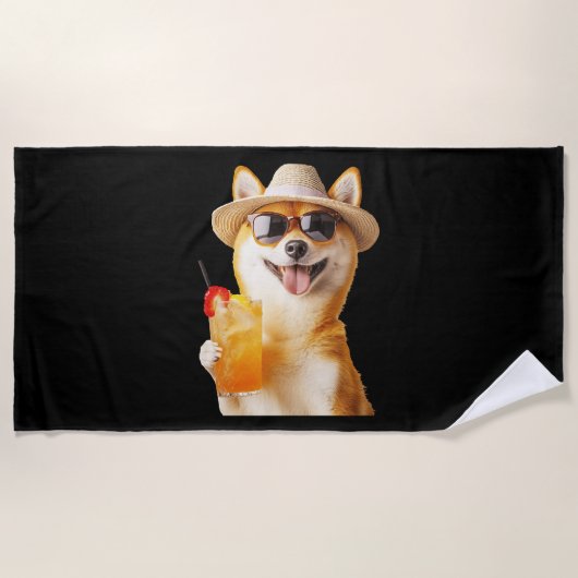 Shiba Inu Strandlaken (Voorkant)