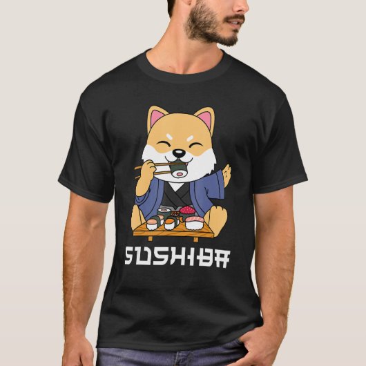 Shiba Inu sushi T-shirt (Voorkant)
