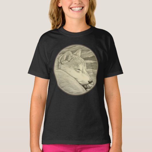 Shiba Inu T-shirt Biologisch Kind Hondenliefhebber (Voorkant)