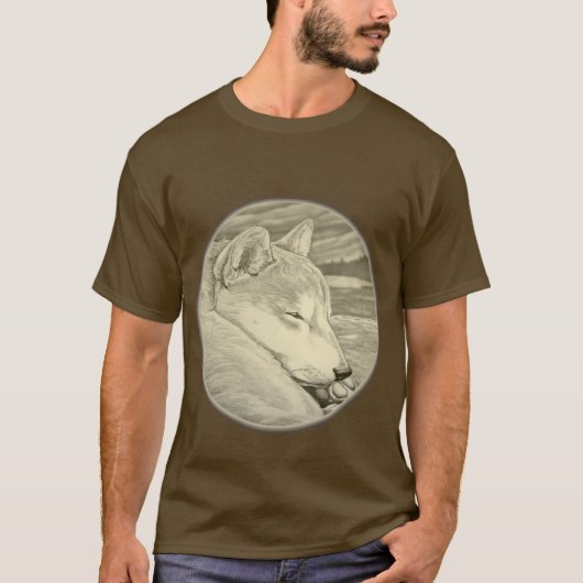 Shiba Inu T-shirt Mannen Shirt Hondenshirts (Voorkant)