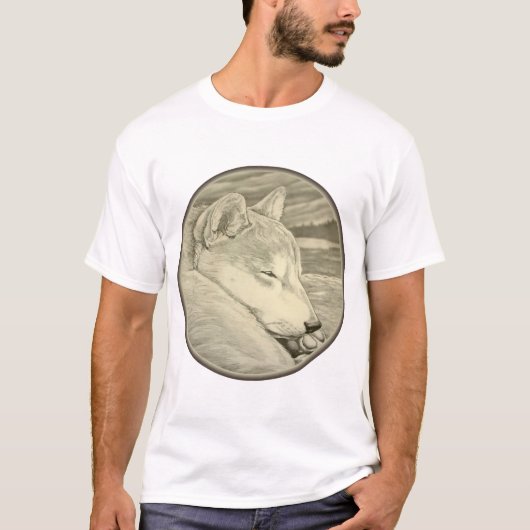 Shiba Inu T-shirts Art Mannen Shirt Shirt (Voorkant)