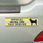Shiba Inu Taxi Service Bumpersticker (Op auto)