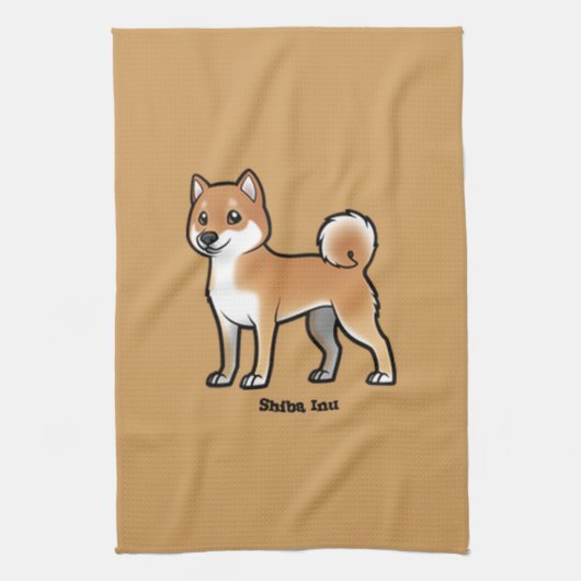 shiba inu theedoek (Verticaal)