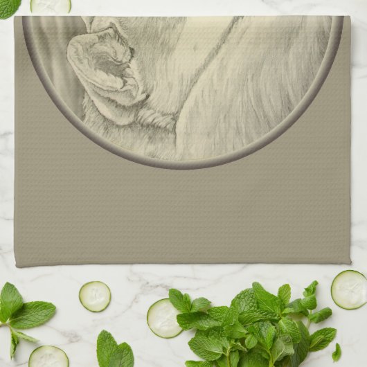 Shiba Inu Towel Hondenliefhebber Art Tea Towels &  Theedoek (Gevouwen)