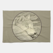 Shiba Inu Towel Hondenliefhebber Art Tea Towels &  Theedoek (Horizontaal)