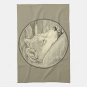 Shiba Inu Towel Hondenliefhebber Art Tea Towels &  Theedoek (Verticaal)