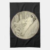 Shiba Inu Towel Hondenliefhebber Art Tea Towels &  Theedoek (Verticaal)