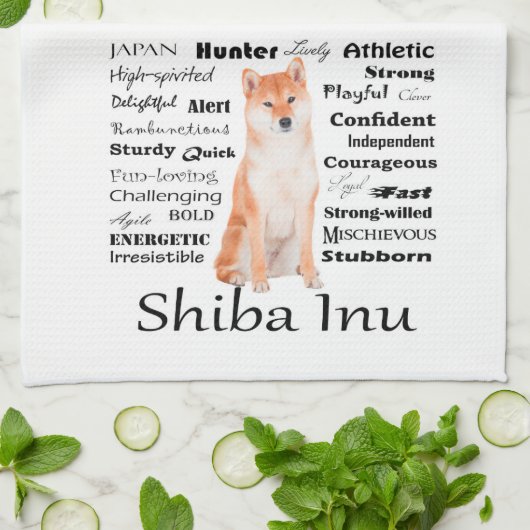 Shiba Inu Traits Kitchen Towel Theedoek (Gevouwen)