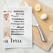 Shiba Inu Traits Kitchen Towel Theedoek (Quarter Fold)