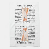 Shiba Inu Traits Kitchen Towel Theedoek (Verticaal)