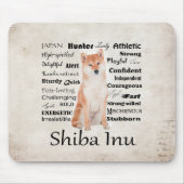 Shiba Inu Traits Mousepad Muismat (Voorkant)
