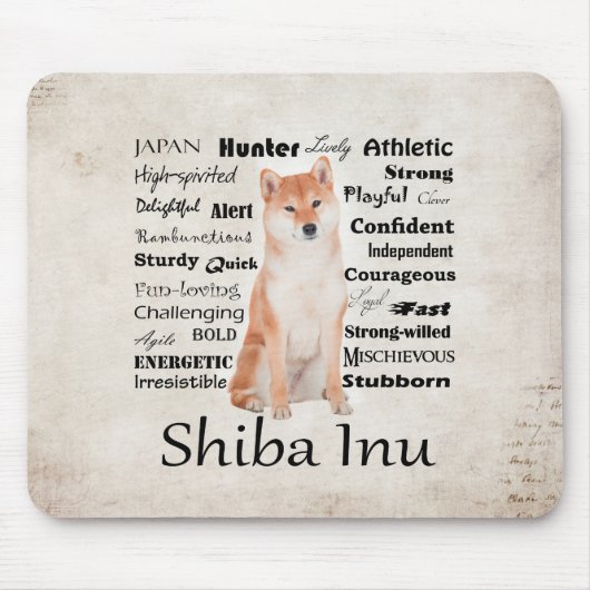 Shiba Inu Traits Mousepad Muismat (Voorkant)