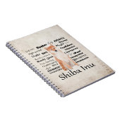 Shiba Inu Traits notebook Notitieboek (Rechterzijde)