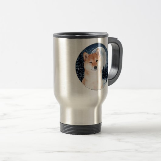 Shiba Inu Travel Mug Reisbeker (Voorkant rechts)