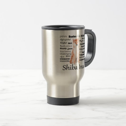 Shiba Inu Travel Mug Reisbeker (Voorkant rechts)