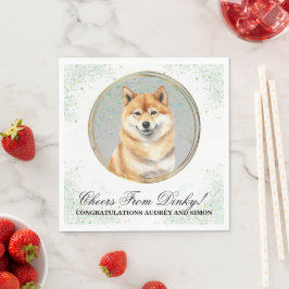Shiba inu Trouwservetten Met Honden Foto Servet