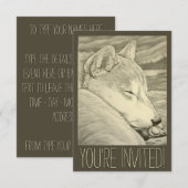 Shiba Inu Uitnodigingen Gepersonaliseerde Shiba In (Voorkant / Achterkant)