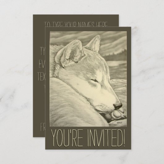 Shiba Inu Uitnodigingen Gepersonaliseerde Shiba In (Voorkant / Achterkant)
