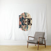 Shiba Inu Ukiyo-e stijl Wandkleed (In Situ (horizontaal))