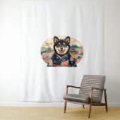 Shiba Inu Ukiyo-e stijl Wandkleed (In situ)