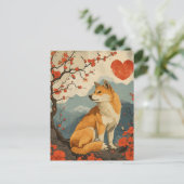 Shiba Inu  Valentijnsdag Briefkaart (Staand voorkant)