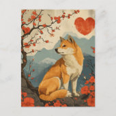 Shiba Inu  Valentijnsdag Briefkaart (Voorkant)
