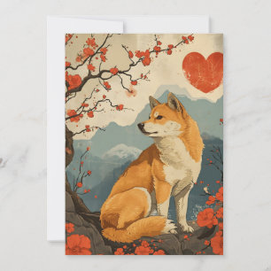 Shiba Inu  Valentijnsdag Feestdagenkaart