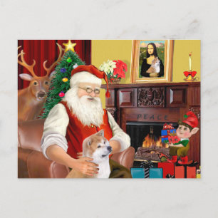 Shiba Inu van Santa Feestdagenkaart