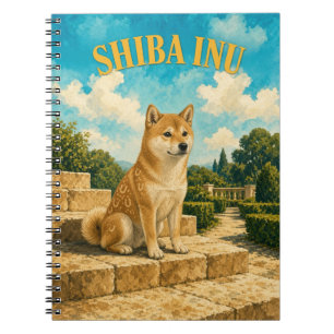 Shiba Inu, Vintage Waterverf Honden Kunst Notitieboek