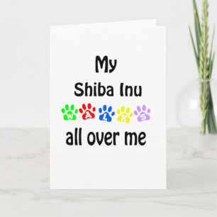Shiba Inu wandelingen ontwerp Feestdagen Kaart