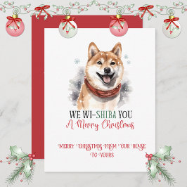 Shiba Inu Whimsical Christmas | Feestdagenkaart