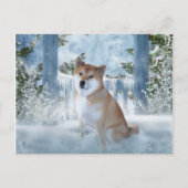 Shiba Inu Winter Briefkaart (Voorkant)