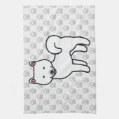 Shiba Inu Wit Theedoek (Verticaal)