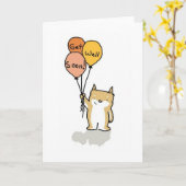 Shiba Inu wordt goed spoedig Kaart (Gele Bloem)