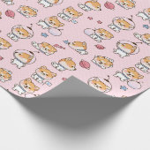 Shiba Inu Wrapping Paper Cadeaupapier (Hoek)