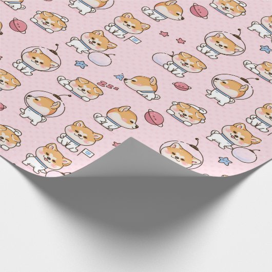 Shiba Inu Wrapping Paper Cadeaupapier (Hoek)