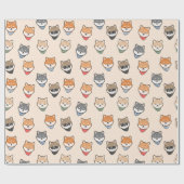 Shiba Inu Wrapping Paper Cadeaupapier (Vlak)