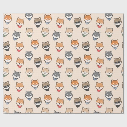 Shiba Inu Wrapping Paper Cadeaupapier (Vlak)