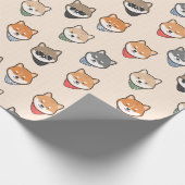 Shiba Inu Wrapping Paper Cadeaupapier (Hoek)