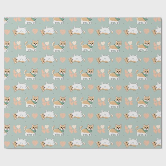 Shiba Inu Wrapping Paper Cadeaupapier (Vlak)