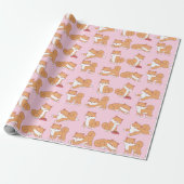 Shiba Inu Wrapping Paper Cadeaupapier (Uitgerold)