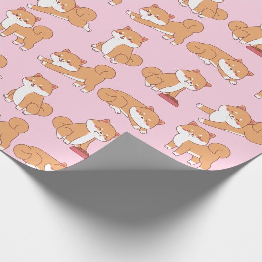 Shiba Inu Wrapping Paper Cadeaupapier (Hoek)