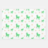 Shiba Inu Wrapping Paper - Minimal Green Gift  (Voorkant 2)
