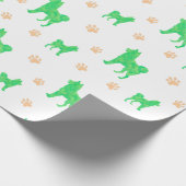 Shiba Inu Wrapping Paper - Minimal Green Gift  Cadeaupapier (Hoek)