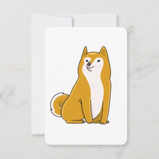 Shiba Inu zittende cartoon Kaart (Voorkant)